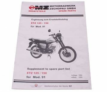 Książka Katalog Części Motocykla MZ ETZ 150 Po Niemiecku Angielsku IFA FEZ