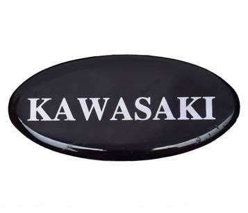 Naklejka Emblemat KAWASAKI Na Kufer K-MAX Czarna