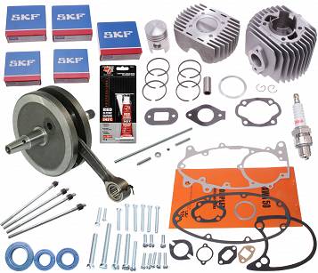 JAWA 50 Romet Ogar 200 Cylinder Tłok Uszczelki 60cm Wał Korbowy Łożyska SKF